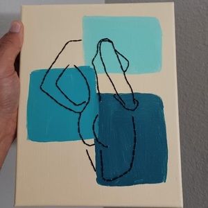 Feminine figure mixed media